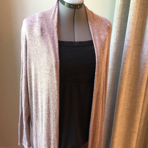 Lisa Rinna Women’s Long Sleeve Pink and Grey Open front Cardigan Size XXS - Picture 2 of 5